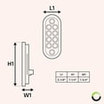 thumbnail image 2 of 2pc 6" Red Oval LED Trailer Tail Light Kit [DOT FMVSS 108] [SAE S2TSI6P2] [Grommet & Plug Included] [IP67 Waterproof] [Stop Turn Tail] Trailer Brake Lights for Boat Trailer RV Trucks, 2 of 5