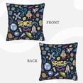 thumbnail image 3 of Bingfone Colorful Space Linen Throw Pillow Covers Cushion Case Pocket Button Vintage Farmhouse Pillowcase for Sofa Couch Bed 16"x16", 3 of 9