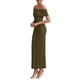 thumbnail image 4 of Vestido PRETTYGARDEN Maxi Verde Militar Sin Hombros XL, 4 of 8