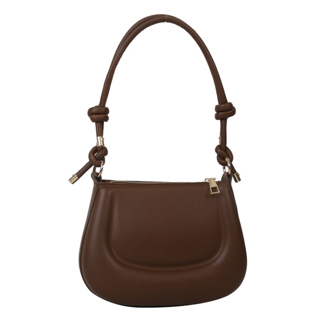 Bolso Hombro para Mujer Bolsos Color Sólido para Axilas Bolsos Tendencia (marrón)