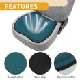 thumbnail image 4 of Ofertas Únicas 1 Pc 46x47cm Cojín Universal para Asiento de Automóvil - para Protección de Asiento de Conducción en Viajes en Coche Antideslizante - Gel Verde Profundo, 4 of 7
