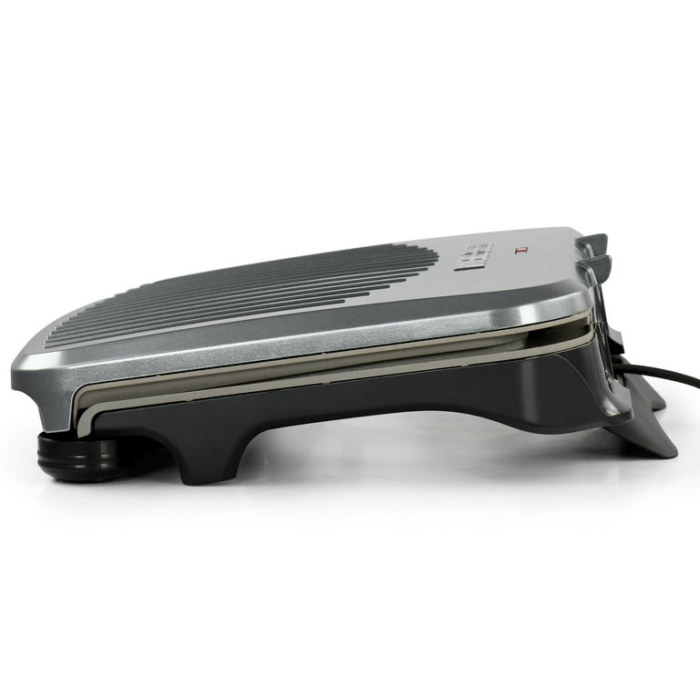 George Foreman 9 Serving Classic Plate Electric Indoor Grill and Panini  Press in Gunmetal Grey