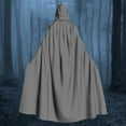 thumbnail image 1 of Capa unisex para mujer, larga, con capucha, para cosplay, Halloween, color liso, 1 of 6
