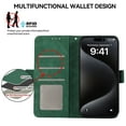 thumbnail image 4 of Decase Flip Case with Card Holder for Samsung Galaxy A54 5G,Wallet PU Leather Magnetic Protective Cellphone Case for Samsung Galaxy A54 5G Folio Book Cover with Stand,Green, 4 of 7