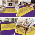thumbnail image 5 of 6'x9' Area Rugs, Conch Mandalas Indoor Outdoor Area Rug for Living Room Bedroom, Boho Modern Yellow Purple Abstract Stripe Washable Bathroom Rugs Kitchen Floor Carpet Mats Home Decor Aesthetic, 5 of 8