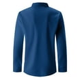 thumbnail image 3 of kamemir Men's Long Sleeve Free Shirts Casual Button Down Shirts Untucked Dress Shirt(Blue,XXL), 3 of 5