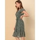 thumbnail image 4 of Vestido con Dobladillo y Volantes para Mujeres Allegra K Negro XL, 4 of 6