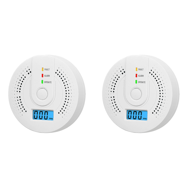 Detector Monóxido Carbono CO Wireless Batería Alarma Potencia para Almacén Hogares (a) Rojo