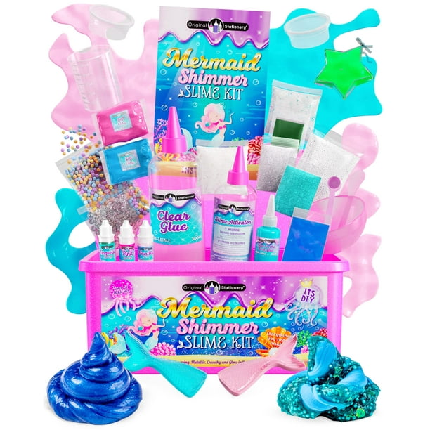 Kit para hacer limo, papelería original, diseño de sirena que brilla en la oscuridad
