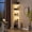White, variant on Gaderth 5-Tier Corner Shelf With LED,Tall Metal Corner Shelf Stand,Wood Narrow Bookshelf,Standing Display Shelf,Corner Cabinet With Storage Rack For Wall Corner Bedroom Living Room