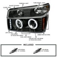 thumbnail image 3 of Spec-D Tuning Black Housing Clear Lens LED Halo Projector Headlights + Bumper Lights Compatible with 2004-2012 Chevy Colorado, 2004-2012 GMC Canyon, Left + Right Pair Headlamps Assembly, 3 of 7