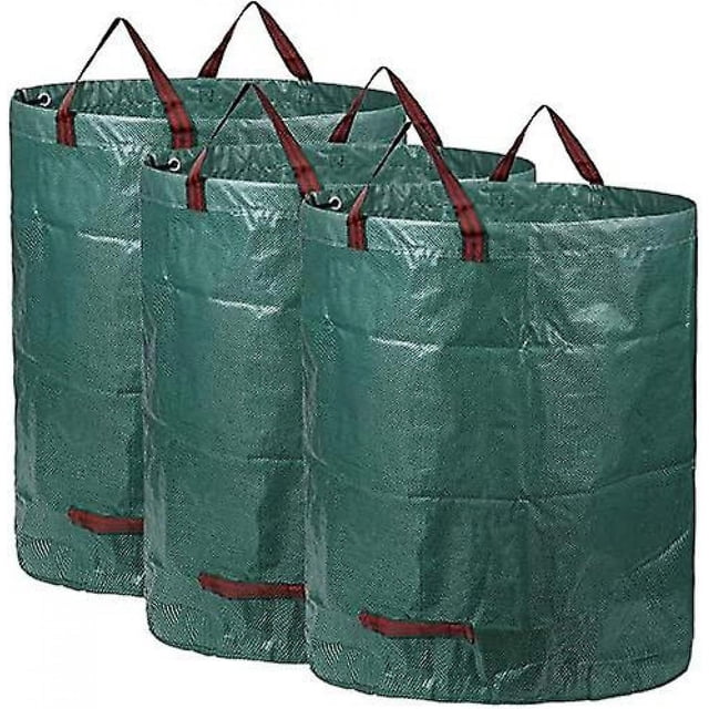 * Bolsas para Desechos De Jardín De 300 L (H84 Cm, D67 Cm), Bolsa De Jardín Grande con Asas, Sacos De Basura Impermeables Y Resistentes