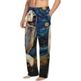 thumbnail image 6 of Naloa Vintage Starry Sky Labrador Pajama Pants Men, PJ Bottoms, Sleep & Lounge Pants-Medium, 6 of 6
