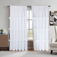 thumbnail image 1 of HIG Cortinas Blackout Uptown con Estampado Moderno en Blanco Liso y Bolsillo para Barra, 137 x 213 Cm (2 Paneles), 1 of 7