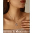 thumbnail image 3 of Yndra Heart Necklace for Women,S925 Sterling Silver February Amethyst Birthstone Pendant Butterfly Necklace,Jewelry Gift for Her Wife Mom Girlfriend, Birthday Valentine’s Day Mother’s Day Gift, 3 of 11