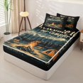 thumbnail image 2 of Erosebridal Vintage Camping Zipper Queen Comforter Set with Fitted Sheet and 2 Pillowcases,Mountain Tent Campfire Zipper Bedding Set For Boys,Polkadot Reversible,4-Piece, 2 of 7