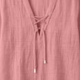 thumbnail image 4 of Men's Lace-Up Solid Color Mid-Sleeve Casual T-Shirt, 4 of 5