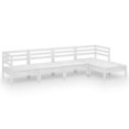 thumbnail image 2 of vidaXL 5 Piece Garden Lounge Set Solid Pinewood White, 2 of 8