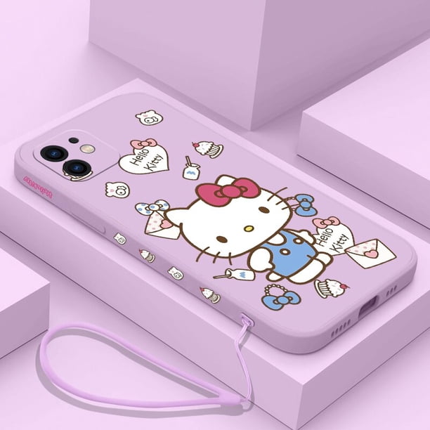 Sanrio funda de teléfono con Gato bonito para Samsung, carcasa de Hello Kitty para A81, A53, A50, A12, A22S, A52, A52S, A51, A72, A71, A32, A22, A20, A30, A21S, A02S, A11, 4G, 5G Fivean LED
