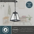 thumbnail image 5 of Tremont 1 Light Crystal Black Urban Loft Pendant Lantern Clear Glass, 5 of 11