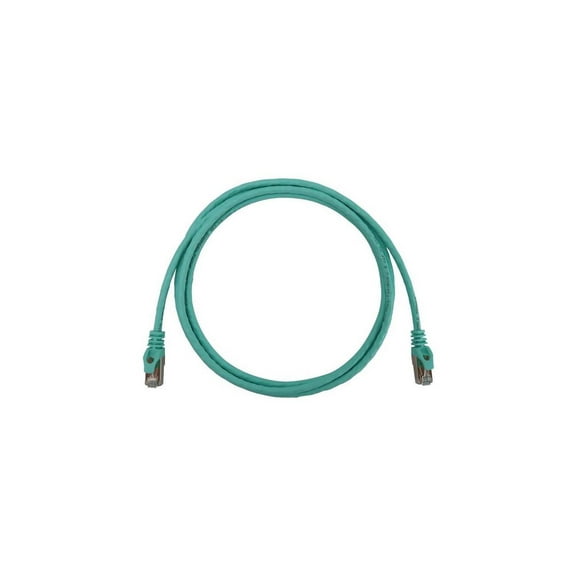 Tripp Lite Cat6a 10G Snagless Shielded Slim STP Ethernet Cable [RJ45 M/M], PoE, Aqua, 7 ft. [2.1 m] (n262-s07-aq)