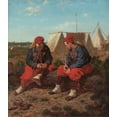 thumbnail image 2 of Homer, Winslow 26x29 White Modern Wood Framed Museum Art Print Titled - The Brierwood Pipe, 2 of 4