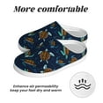 thumbnail image 6 of KLL Sea Turtles Swimming Pattern Adult Unisex Cozy Slippers,Fuzzy Slip-on Slippers TPR Sole Slippers Comfort Plush Home Footwear for Indoor & Outdoor-8, 6 of 7