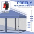 thumbnail image 4 of Outsunny 10' x 10' Pop Up Canopy Tent, Tents for Parties with Netting and Wheeled Carry Bag, Height Adjustable Instant Sun Shelter, for Outdoor, Garden, Patio, Blue, 4 of 9