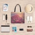 thumbnail image 6 of Canvas Tote Bag for Women Girls Design Print Pink Flowers on Beach Sunset Tote, 6 of 8