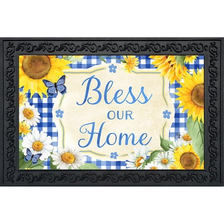 Briarwood Lane Bless This Home Floral Doormat