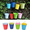 thumbnail image 2 of SHISUYAN 6 Pcs Iron Hanging Flower Pots for Garden Use Bright Assorted Color 5.6x5.6x4cm, 2 of 8