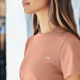 thumbnail image 3 of Dalix Salty Embroidery Cotton Tee Short Sleeve Casual Shirt Spring Summer Everyday Womens in Terracotta S Small, 3 of 3