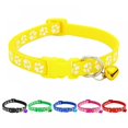 thumbnail image 2 of Forzero Puppy Kitten Pets Cat Dog Strap Buckle Harness Pet Collar Nylon Fabric Footprint Pattern Dog Collar With Bell Pet Supplies, 2 of 7