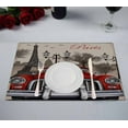 thumbnail image 1 of YUSDECOR Paris retro Kitchen Dining Table Mats Placemats Size 12x18 Inches, Set of 2 Pieces, 1 of 2
