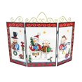 thumbnail image 2 of Christmas ConceptsÂ® Christmas Santa/Snowman Metal Fire Screen - Christmas Decor - Two (Medium 49cm Snowman), 2 of 9
