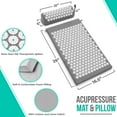 thumbnail image 3 of Sivan Health and Fitness Acupressure Mat and Pillow Set - Grounding Mat for Stress, Back & Neck Pain - Acupuncture Point Massage Mat for Muscle Relaxation, Sciatica, & Meditation - Includes Carry Bag, 3 of 6