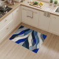 thumbnail image 2 of ODIKA 3'x5' Washable Area Rug Abstract Wavy Lattice With Diagonal Bands And Metallic Accents for Hallway, Laundry Room, Non-Slip, Flatweave, Easy Care, 2 of 7