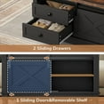 thumbnail image 5 of Flycity Square Lift Top Coffee Table with 2 Drawers, 31.5" Farmhouse Lift up Coffee Table with Hidden Storage Compartment, Wood Center Table for Living Room, Black, 5 of 9