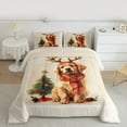 thumbnail image 2 of Homewish Lovely Puppy Dog Full Size Comforter Sets,Rustic Pine Cone Bedding Comforter Set,Chic Christmas Tree Bedding Sets For Girl Boys,Luxury Bedroom Decor Reversible,3-Piece, 2 of 8
