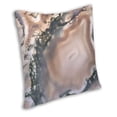 thumbnail image 4 of Funda de cojín con piedras preciosas de ágata musgosa, funda de almohada cuadrada de 45 x 45 cm con motivos geométricos de mármol y gemas decorativas para el hogar, 4 of 5