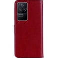 thumbnail image 5 of Case for Xiaomi Poco F4 5G with Credit Cards Pocket, Glitter Bling Diamond PU Leather Wallet Phone Case Flip Cover for Xiaomi Poco F4 5G Owl Red, 5 of 12