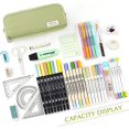 thumbnail image 2 of Estuche para lápices LIUYMXG gran capacidad 3 compartimentos verde matcha, 2 of 5