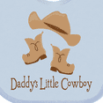 thumbnail image 4 of Inktastic Daddy's Little Cowboy Boys Baby Bib, 4 of 4