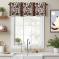thumbnail image 2 of Flowers Dance Valance Curtain for Windows Abstract Red Green Dots Floral Leaf Dances Beige Rod Pocket Curtain Valances Short Window Treatments for Kitchen Bathroom Laundry Basement 42 x 12 Inch, 2 of 9