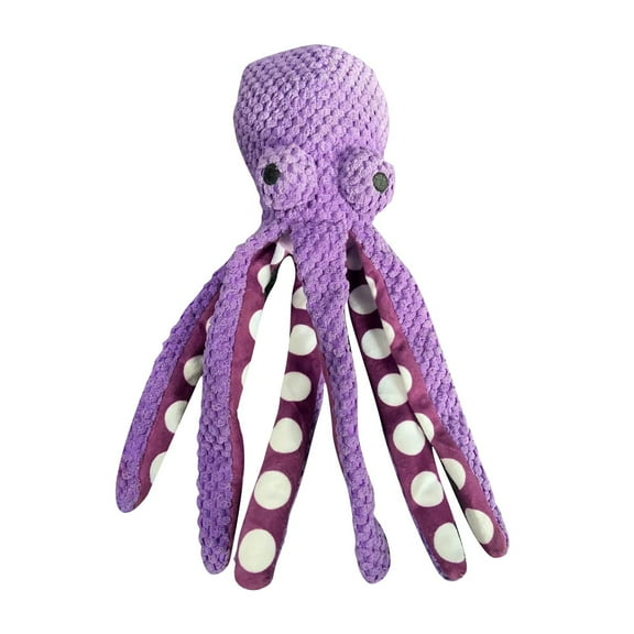13.39" Octopus Dog Squeaky Toys, No Stuffing Crinkle Plush Dog Toys for Puppy Durable Dog Chew Toys for Dogs