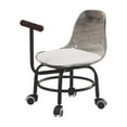 thumbnail image 3 of DOLITY Low Height Rolling Stool with Mute Wheels Children's Stool with Back Support Gray, 3 of 9