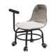 thumbnail image 3 of Taburete bajo móvil con ruedas y asiento con pasamanos, estructura de metal, juguete educativo, silla giratoria para niños con ruedas Gris, 3 of 9