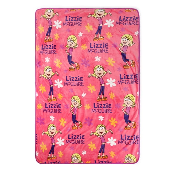 Disney Lizzie McGuire Totally Lizzie Kids Throw Blanket, Polyester Silk Touch, Multicolor, 50" x 70"