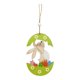 thumbnail image 1 of Colgante festivo de Pascua con forma de corazón y conejo de madera, 1 of 5