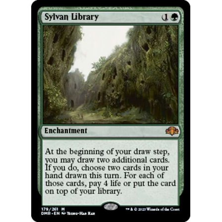 MtG Dominaria Remastered Mythic Rare Sylvan Library (FOIL) #179